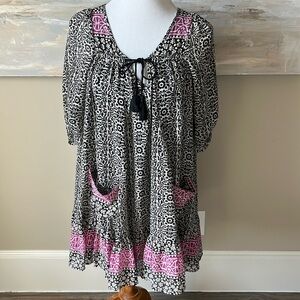 Free People boho chic patterned baby doll dress